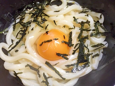 海苔かけ釜玉うどん☆